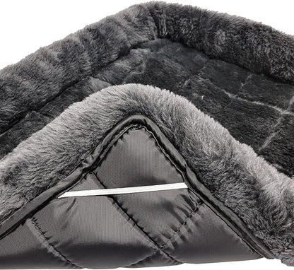 MidWest Homes for Pets QuietTime XXS Dog Bed – Gray Faux Fur Bolster, Ultra-Soft and Machine Washable, Fits 18-Inch Crates and Carriers, for Small Dogs and Cats
