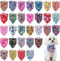 30 Pack Paisley Dog Bandanas for Small Dogs Stitch Bandanas Bulk Reversible Polyester Print One Side Dog Bandana Party Grooming S