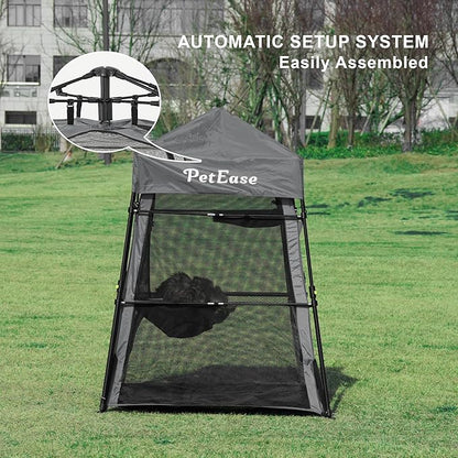 Catio Outdoor Cat Enclosure, 3-in-1 Extra Large Portable Cat Playpen with Tower Tent & Tunnel, Foldable Waterproof Mesh Catio for Indoor Outdoor Cats & Small Pets