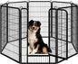 Yaheetech Dog Playpen Outdoor, 47 inch 8 Panels Dog Pen Indoor Heavy Duty Puppy Exercise Pen Metal Pet Fence for RV Camping/Yard/Garden