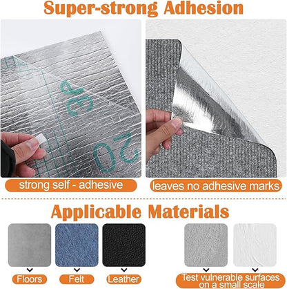 Cat Scratch Furniture Protector - 158" x 17" Trimmable Self-Adhesive Cats Claws Scratch Pads, DIY Cat Climbing Couch Protector for Scratch Post Cat Tree Replacement Indoor (Light Gray)