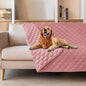 gogobunny 3X Stronger Waterproof Pet Blanket, Scratch Proof Furniture Protector for Dogs Cats, Reversible Cover 52x82 Inch, Dark Pink/Light Pink