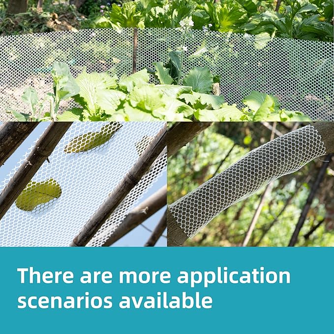 Pet & Garden Safeguard - 15.7IN x 32.8FT Roll - Black Plastic Netting, Multi-Use Decorative Fencing for Poultry, Dogs, Rabbits,Chicken and Snake Barrier