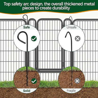 Yaheetech Dog Playpen Outdoor, 40 inch 12 Panels Dog Pen Indoor Heavy Duty Puppy Exercise Pen Metal Pet Fence for RV Camping/Yard/Garden