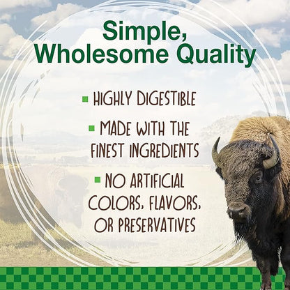 Nylabone Healthy Edibles WILD Natural Dog Chew Treats for Large Dogs, Long Lasting Dog Chew Bones Made in USA, Bison Flavor, For Dogs Up to 50 lbs. (1 Count)