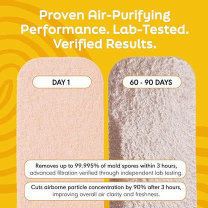 Barnakl Pet Fresh Ceiling Fan Filters for Blades, Zeolite Air Filters, Ceiling Fan Air Purifier Pads, Odorless Pet Odor Eliminator for Home, Fan Filters for Dust, Dander & Odors – 5 Pack