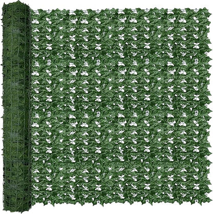 Artificial Fence Privacy Screen: 6FT x 50FT UV-Anti Faux Greenery Backdrop Ivy Chain Link Shades Panels for Patio, Balcony, Garden,Deck,Backyard Indoor Outdoor Green Wall Decor