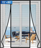 Magnetic Screen Door Upgraded PET Mesh Stronger Than Fiberglass and Polyester,Hands Free,Keeps Bugs Out,Pet & Kid Friendly,Suitable for Sliding Door,Large Patio Door and French Door-72''x80''