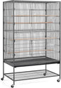 Topeakmart X-Large Parrot Cage Bird Cage with Rolling Stand for Medium Birds Cockatiels Quaker Green Cheek Sun Conure African Grey, 60.5inch
