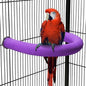 U Shape Parrot Perch Stand Toy Bird Platform Sand Paw Grinding Clean Stick Exercise Conure Budgie Cockatiel Cage Accessories (Purple)