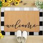 Tinideya 2 Pcs Door Mat Welcome Non Slip Coir Mats Floor Layering Doormats Seasonal for Front Porch Entryway Decor(Welcome)