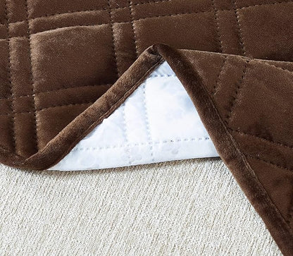 Brilliant Sunshine Premium Calming Dog Bed Mat, Silky Velvet, Removable Washable Cover, Cushion Protector and Couch Covers for Dogs, Pets, Cats, Extra Large, Chocolate