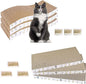 PatiencET Cardboard Cat Scratcher Pads, 6-Pack (3 Flat Double-Sided, 3 Wavy), Catnip Included, for Small and Medium Indoor Cats
