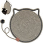 Cat Scratcher Mat, Natural Cotton Rope Cat Scratch Pad, 15.7'' Round Horizontal Floor Cat Scratching Pads for Indoor Cats, Cat Furniture Protector for Wall, Couch, Carpets, Sofas