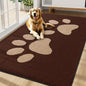 Buganda Dog Door Mat for Muddy Paws, Absorbent Dirt Trapper Washable Indoor Doormats, Non Slip Low-Profile Mud Mat for Dogs, Front Entrance Doormat for Inside Floor (70x47 Inches, Brown)