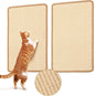 FUKUMARU 2 Packs Cat Scratching Mat, 19.6 x 11.8 Inch Natural Sisal Cat Scratch Pad Mats for Indoor Cats, Horizontal Cats Wall Scratcher Kitten Floor Rug with Sticky Tape, Furniture Protector