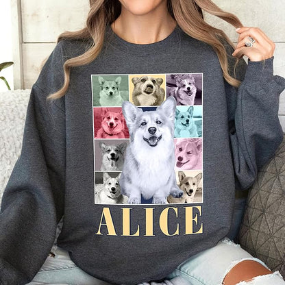 H-DEWALL Custom Shirts Custom Bootleg Rap Shirt for Him Custom Face Shirt with Photo Pet Custom Tees Gift for Dog Cat Lover