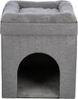 Trixie Crazy Cube Stackable Cat Condo with Sisal Scratching Surface & Reversible Plush Cushion – Tool-Free Assembly, Collapsible Modular Indoor Cat Furniture, Sturdy MDF Cave, Supports up to 35 lbs