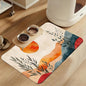 Boho Mountain Sun Pet Food Mat for Cats and Dogs–Christmas Stocking Absorbent Quick Dry Feeding Placemat, Non Slip Rubber Base, Waterproof Bowl Mat for Indoor Use, Pet Supplies 16"x24"