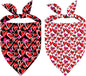 Valentines Dog Bandana Reversible Triangle Bibs Scarf Mother's Day Bandanas for Medium Large Dogs