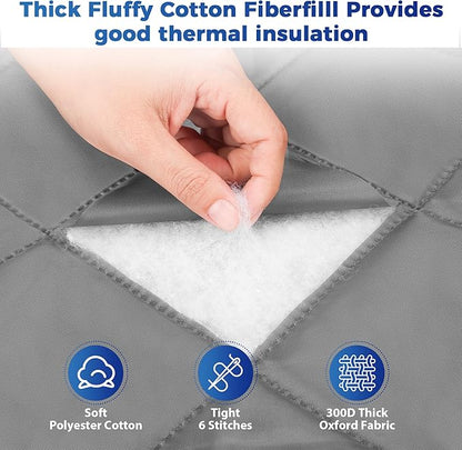 Cotton Thermal Door Screen Draft Stopper Cover Made of Oxford and Cotton Fill Fit 34x82inch Door Screen Door Itself Size 36x84inch Curtains for Winter, Insulated Door Curtain for Doors