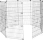 Amazon Basics Foldable Octagonal Metal Exercise Dog Playpen, Indoor/Outdoor, No Door, 8 Panels, 24 x 48 Inches, Rust-Resistant, X-Large, Black