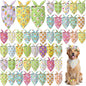 Abbylike 50 Pcs Easter Dog Bandanas Bulk Bunny Egg Carrot Bandanas for Dogs Triangle Kerchief Bibs Scarf Set for Pet Easter Costume Photo Props Accessories Pet Shops, 25 Styles (31.5 x 21.7 x 21.7)
