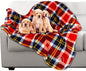 Waterproof Pet Blanket - 50x60 Reversible Plaid Throw Protects Couch, Car, Bed from Spills, Stains, or Fur - Dog and Cat Blankets by Petmaker (Red)