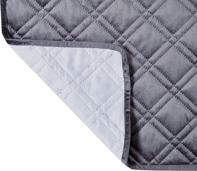 Brilliant Sunshine Premium Calming Dog Bed Mat, Silky Velvet, Removable Washable Cover, Cushion Protector and Couch Covers for Dogs, Pets, Cats, Extra Large, Grey