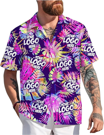 Custom Hawaiian Shirt with Face Photo Picture for Men Women Kids Youth Adult, Tropical Personalized Hawaiian Shirts Gift