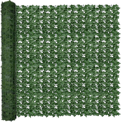 Artificial Fence Privacy Screen: 6FT x 20FT UV-Anti Faux Greenery Backdrop Ivy Chain Link Shades Panels for Patio, Balcony, Garden,Deck,Backyard Indoor Outdoor Green Wall Decor