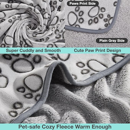 Stuffed Premium Soft Dog Blankets for Large Dogs, Large Cat Blanket Calming Washable for Bed Couch Protection Cover, Dog Essentials for Dog, 66 * 82 inches, Grey