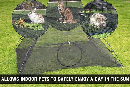 Outback Jack Cat Tent Large for Outdoor or Indoor Enclosures - Portable Playhouse Play Tents for Outside or Inside Cats & Small Animals, Kitten House Happy Habitat