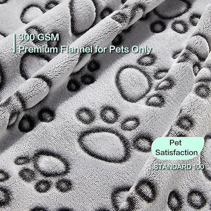 Stuffed® Premium Soft Dog Blanket Washable, 40"x32" Cat Blanket for Indoor Cats Large Medium Small Dog Puppy Essentials (Grey)
