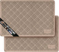 GORILLA GRIP Cat Litter Box Mat, Water Resistant, US Designed Kitty Litter Trapping Mats, Easy to Clean, Scatter Control, Less Mess and Clean Floors, Kitten Supplies for Indoor Cats 24x17 Beige 2 Pack