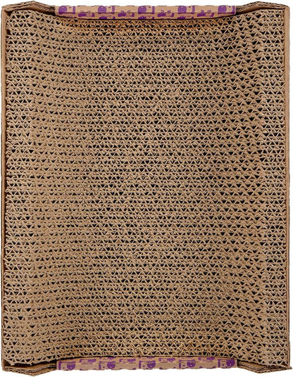 SmartyKat Super Scratcher Chaise Corrugated Cat Scratcher,Catnip Infusion Technology - Brown,One Size,(Pack of 6)