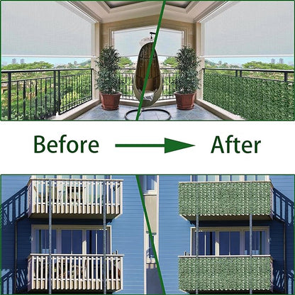 Artificial Ivy Privacy Fence Wall Screen,40X160 in UV-Anti Faux Greenery Backdrop Ivy Vine Leaf Hedges Fence Panels for Patio, Balcony, Garden, Backyard Indoor Outdoor Green Wall Decor